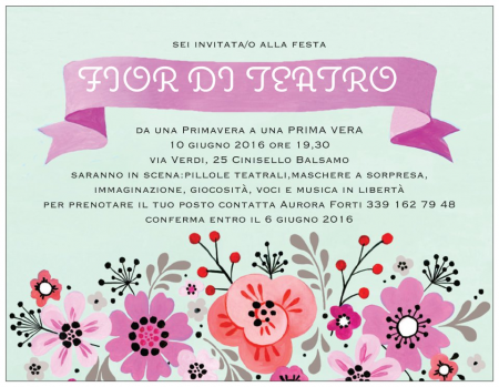 È LA FESTA DEL TEATRO, È UN FESTIVAL D'ALLEGRIA E CREATIVITÀ